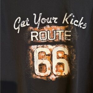 Black Route 66 Graphic T-Shirt Ladies Size XL NEW
